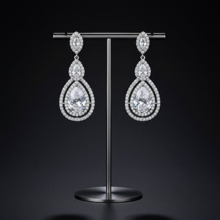 Zircon earrings